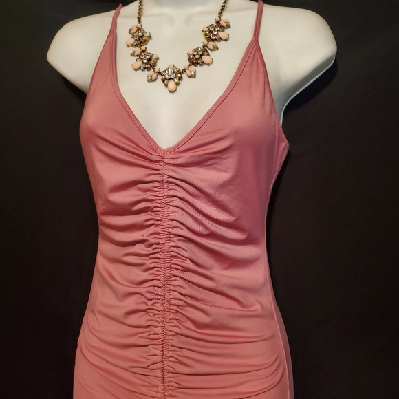 Sexy Fashion Nova Ruched Pink Dress S - Picture 3 of 6
